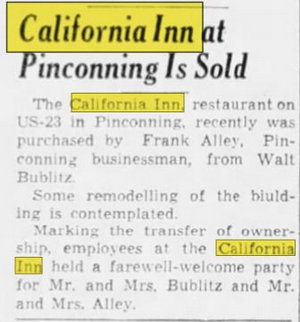 California Inn - Aug 29 1947 Article